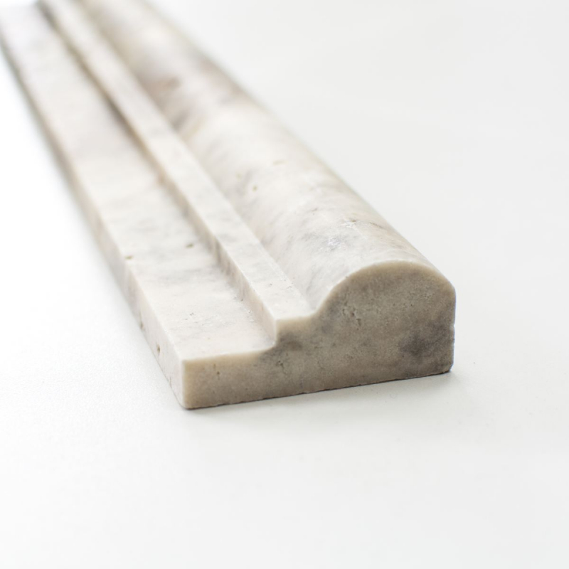 Borde travertino piedra natural plata blanco gris claro piedra natural perfil plata aspecto antiguo pared suelo cocina sauna - MOSProf-47348
