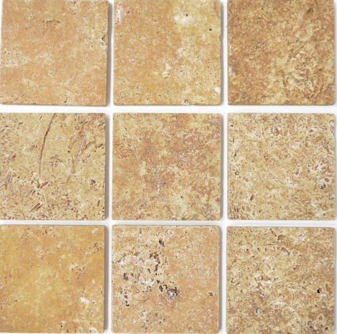 Azulejo travertino piedra natural oro amarillo azulejo de piedra natural marrón dorado aspecto antiguo base de ducha azulejo de suelo azulejo de pared - MOSF-45-51010