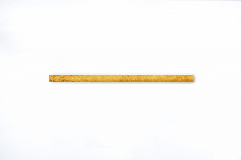 Borde travertino piedra natural amarillo oro piedra natural perfil lápiz oro marrón aspecto antiguo pared cocina baño sauna - MOSPENC-51315