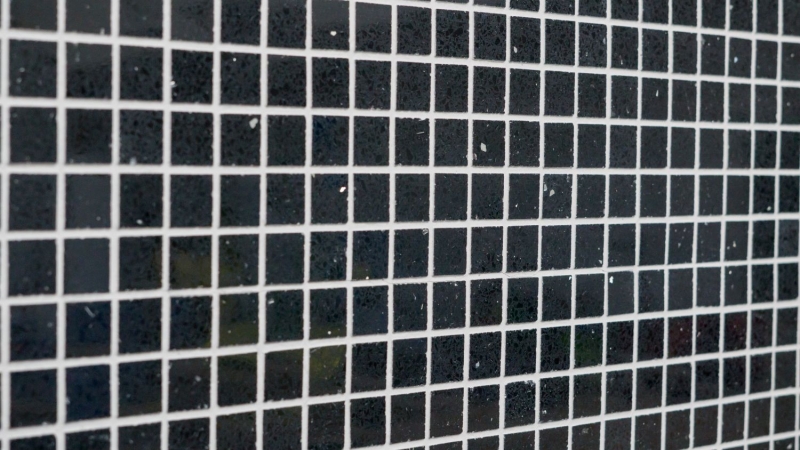 Mosaico de azulejos de cuarzo compuesto de piedra artificial Artificial negro MOS46-ASM22