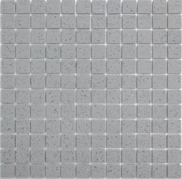 Mosaico de azulejos de cuarzo compuesto de piedra artificial gris MOS46-ASM23