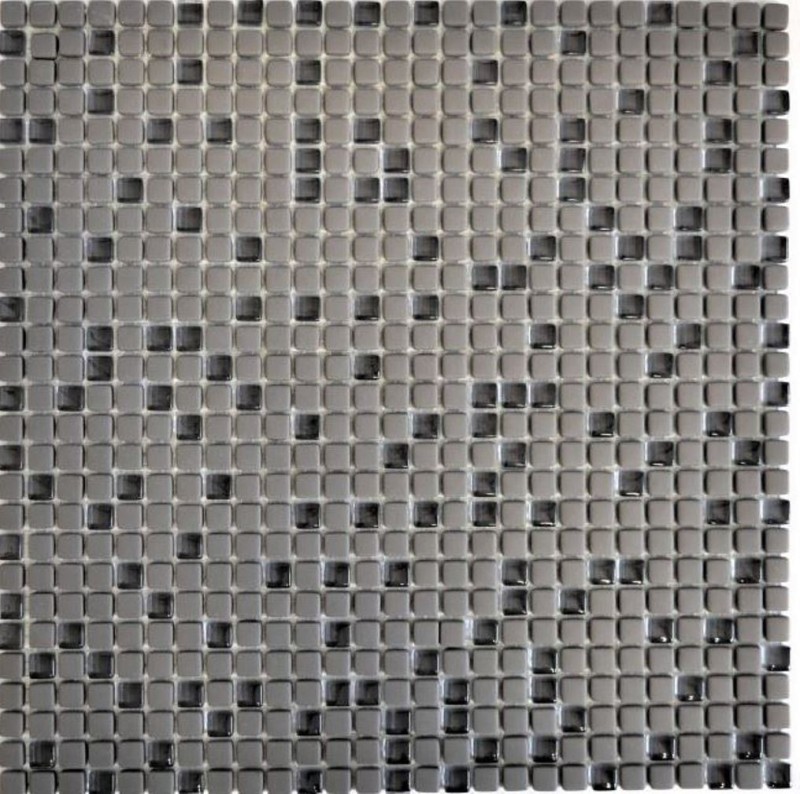 Muestrario de mano mosaico ECO Reciclaje GLAS Esmalte vidrio gris-marrón mate MOS140-05G_m