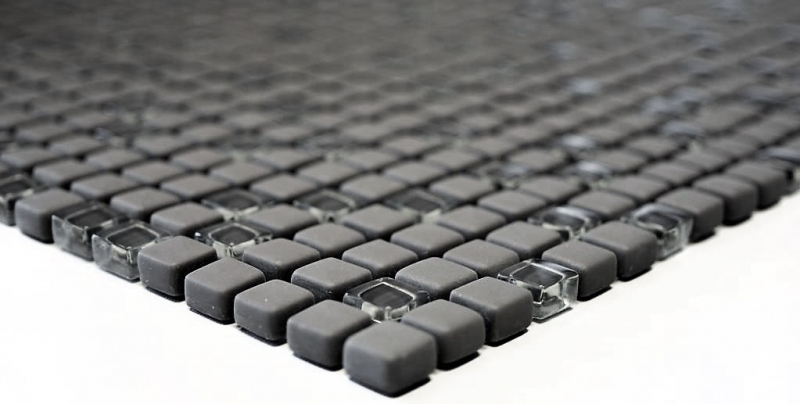 Muestrario de mano mosaico ECO Reciclaje GLAS Esmalte vidrio gris-marrón mate MOS140-05G_m