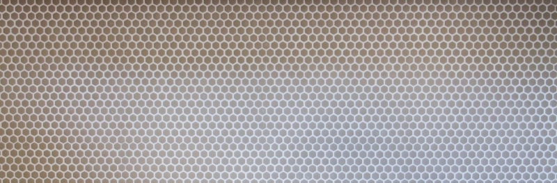 Mosaico de vidrio Revestimiento de pared sostenible Azulejo backsplash Reciclaje Hexágono Esmalte beige crema mate MOS140-HX13C