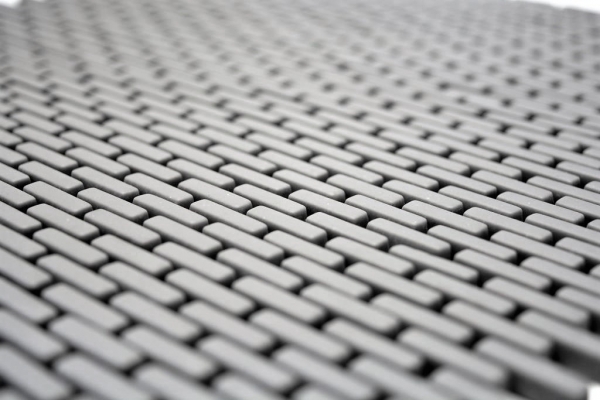 Mosaico de vidrio Revestimiento de pared sostenible Azulejo Reciclaje Ladrillo Esmalte gris-marrón mate MOS140-B25G