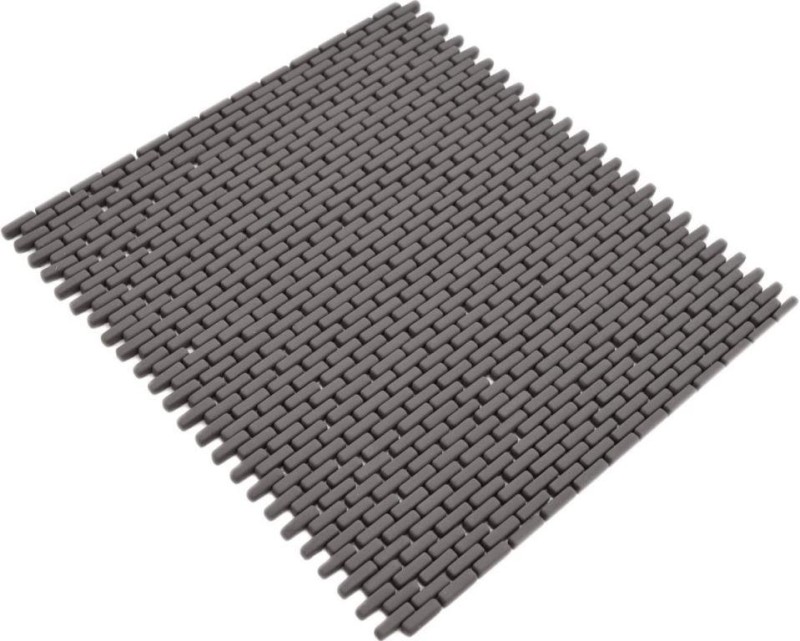 Mosaico de vidrio Revestimiento de pared sostenible Azulejo Reciclaje Ladrillo Esmalte gris-marrón mate MOS140-B25G