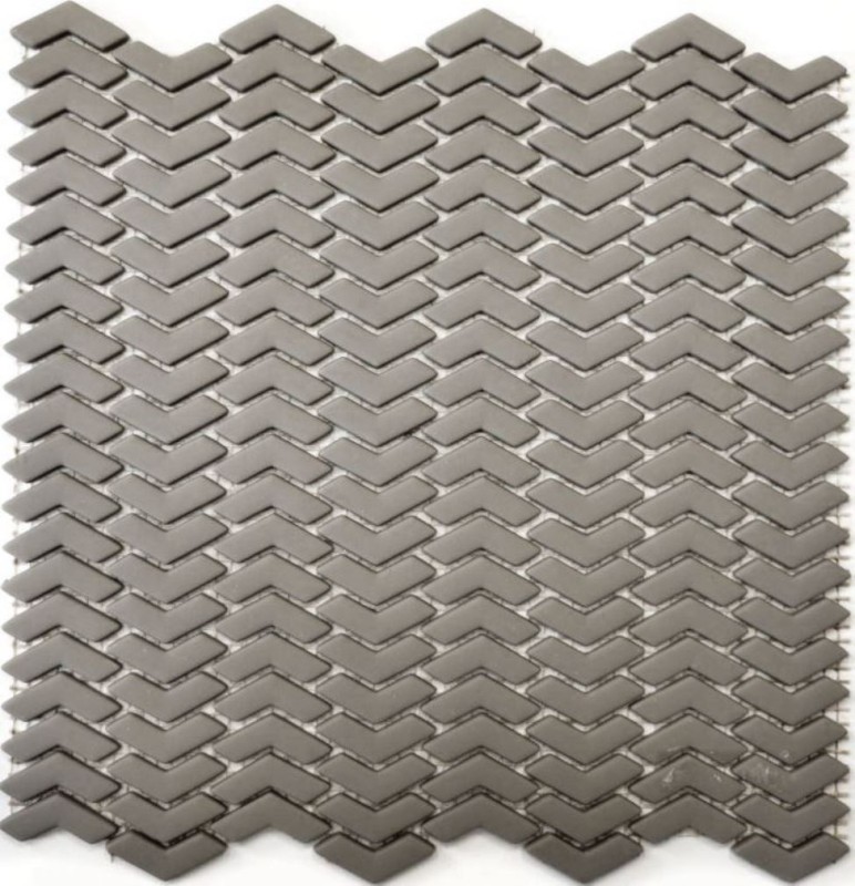 Muestra de mano mosaico ECO Reciclaje VIDRIO Espiga Esmalte crema mate MOS140-HB33C_m