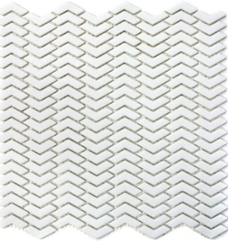 Muestrario de mano mosaico ECO Reciclaje VIDRIO espiga esmalte blanco mate MOS140-HB37W_m