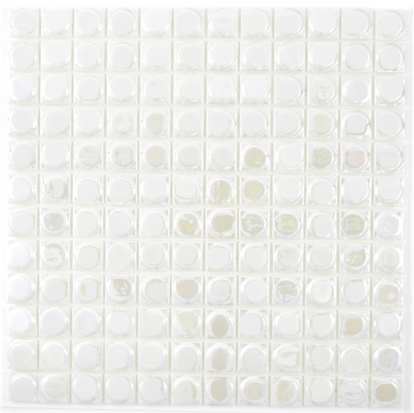 Muestra de mano mosaico ECO Reciclaje GLAS ECO blanco metalizado 3DR MOS350-12_m