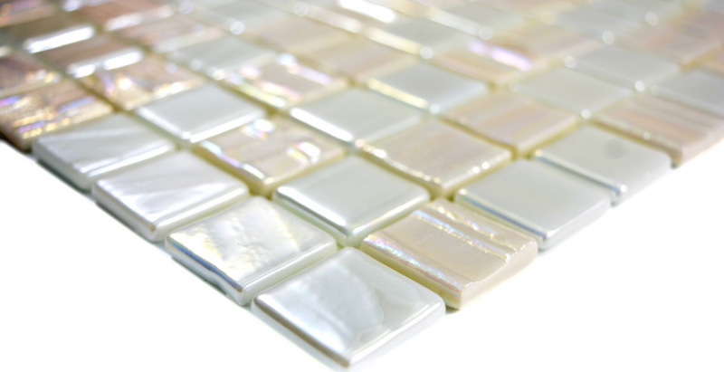 Muestra de mano mosaico ECO Reciclaje GLAS ECO blanco metálico 3D MOS355-11_m