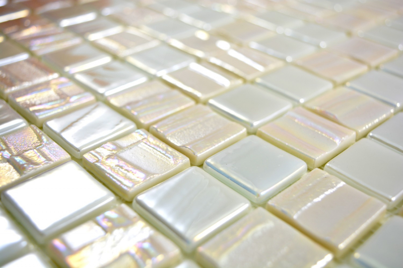 Muestra de mano mosaico ECO Reciclaje GLAS ECO blanco metálico 3D MOS355-11_m