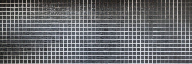 Mosaico de vidrio sostenible revestimiento de paredes azulejo espejo reciclaje negro antracita MOS360-03