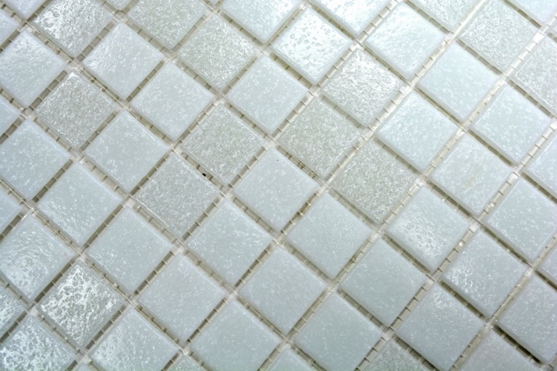 Mosaico de vidrio mosaico azulejos blanco antiguo gris claro baño azulejo ducha salpicaduras azulejo backsplash MOS52-0103