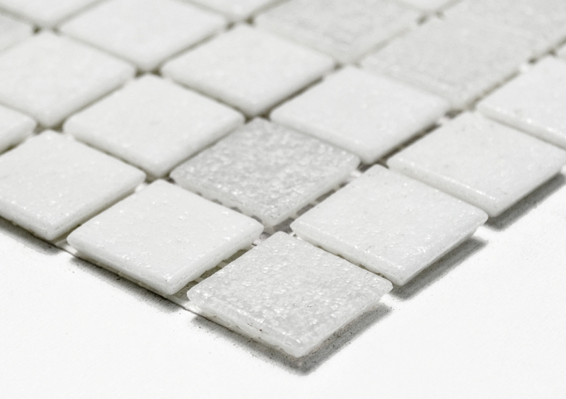 Mosaico de vidrio mosaico azulejos blanco antiguo gris claro baño azulejo ducha salpicaduras azulejo backsplash MOS52-0103