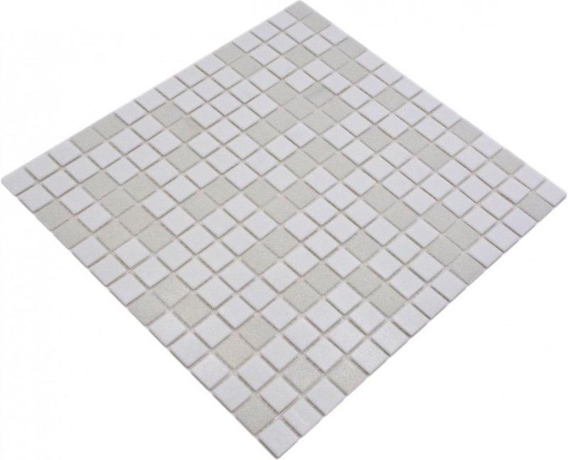 Mosaico de vidrio mosaico azulejos blanco antiguo gris claro baño azulejo ducha salpicaduras azulejo backsplash MOS52-0103