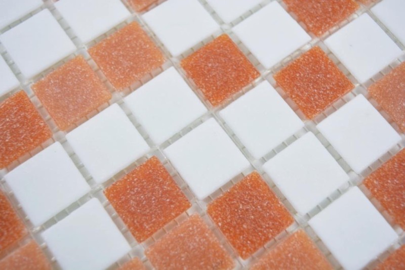 Mosaico de vidrio mosaico azulejos blanco rosa marrón terracota baño azulejo ducha salpicaduras azulejo backsplash MOS52-1002