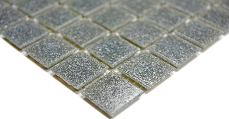 Muestra de mano mosaico vidrio gris pared azulejo baño azulejo ducha splashback azulejo backsplash MOS200-A09-N_m