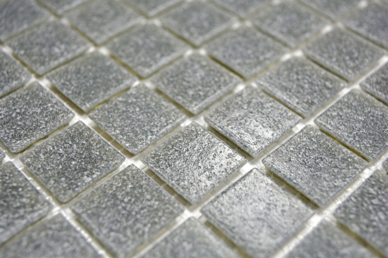 Muestra de mano mosaico vidrio gris pared azulejo baño azulejo ducha splashback azulejo backsplash MOS200-A09-N_m