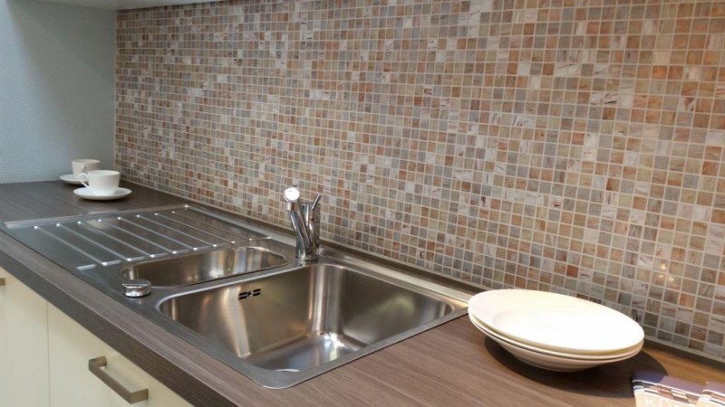 Mosaico de vidrio mosaico azulejos beige gris cobre azulejos de pared azulejos de baño ducha salpicaduras de azulejos backsplash MOS54-0104