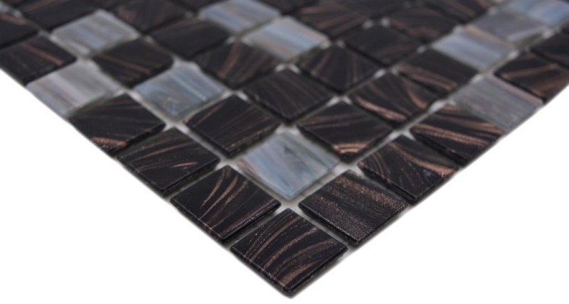 Mosaico de vidrio mosaico azulejos gris cobre negro antracita ducha splashback azulejo backsplash MOS54-0108