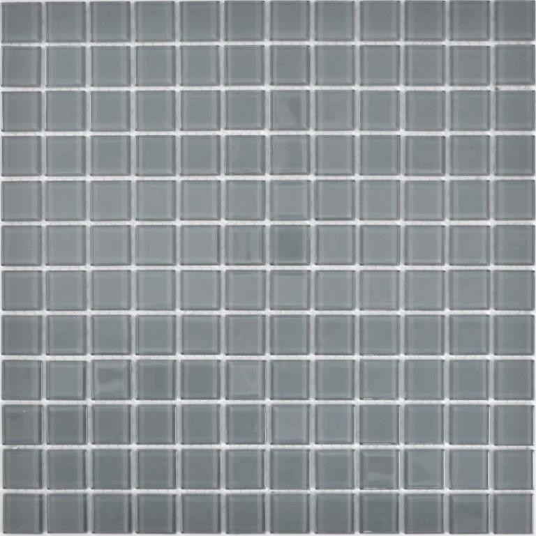 Muestra de mano mosaico azulejo Mosaico de vidrio translúcido Gris cristal BAÑO WC Cocina PARED MOS63-0202_m