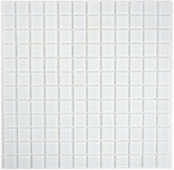 Muestra de mano mosaico azulejo Mosaico de vidrio translúcido Cristal super blanco BAÑO WC Cocina PARED MOS63-0101_m