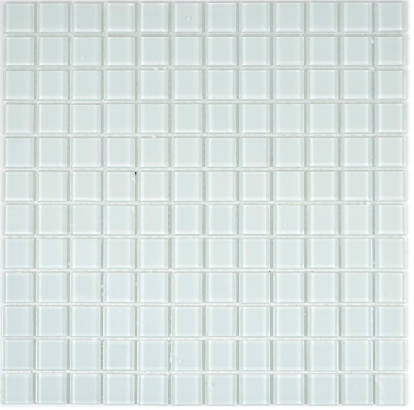 Muestra de mano mosaico azulejo Mosaico de vidrio translúcido Cristal blanco BAÑO WC Cocina PARED MOS63-0102_m