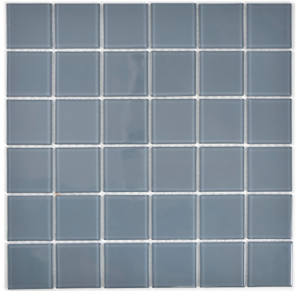 Muestra de mano azulejo mosaico Mosaico de vidrio translúcido Gris cristal BAÑO WC Cocina PARED MOS69-0202_m