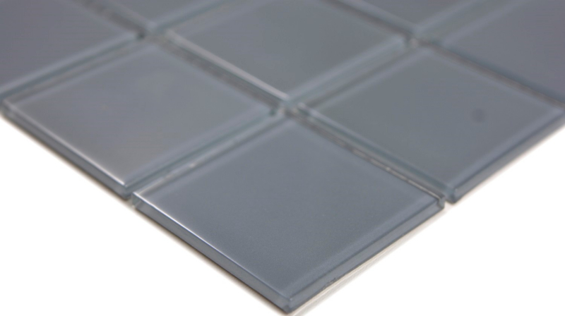 Muestra de mano azulejo mosaico Mosaico de vidrio translúcido Gris cristal BAÑO WC Cocina PARED MOS69-0202_m