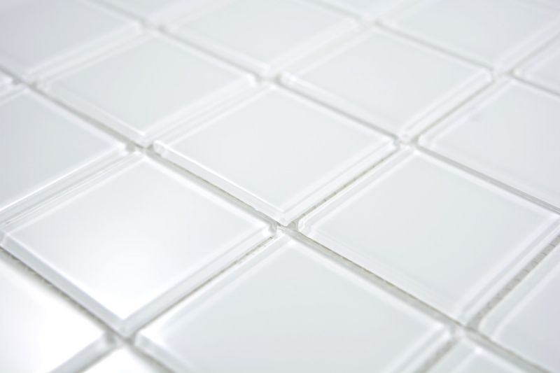 Mosaico de azulejos de vidrio mosaico superwhite BAÑO WC cocina PARED mosaico estera MOS69-0101
