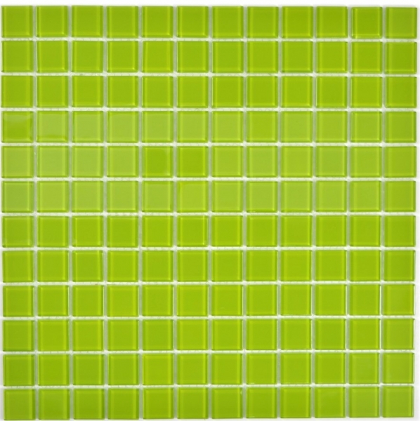Muestra de mano mosaico azulejo Mosaico de vidrio translúcido Verde cristal BAÑO WC Cocina PARED MOS63-0507_m