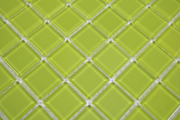 Muestra de mano mosaico azulejo Mosaico de vidrio translúcido Verde cristal BAÑO WC Cocina PARED MOS63-0507_m