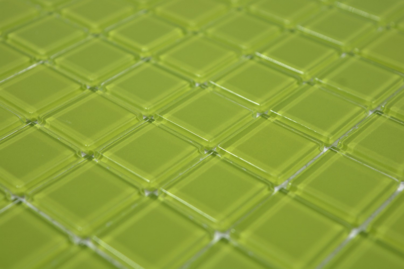 Muestra de mano mosaico azulejo Mosaico de vidrio translúcido Verde cristal BAÑO WC Cocina PARED MOS63-0507_m