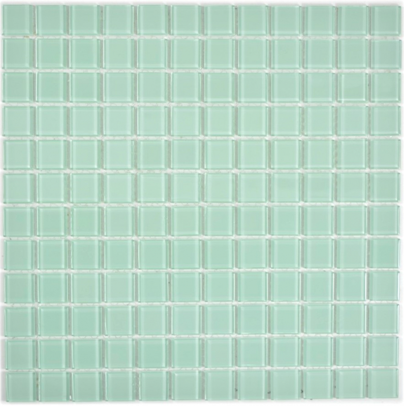 Muestra de mano mosaico azulejo Mosaico de vidrio translúcido Cristal verde claro BAÑO WC Cocina PARED MOS63-0107_m
