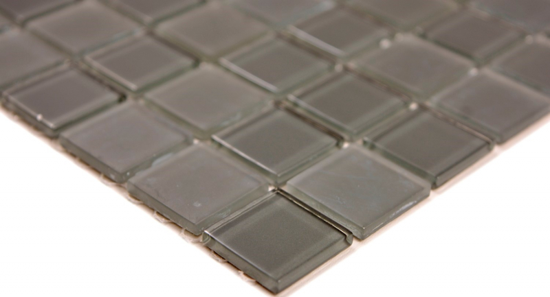 Mosaico de azulejos de vidrio mosaico antracita gris mate/brillante piscina mosaico piscina mosaico MOS63-2602