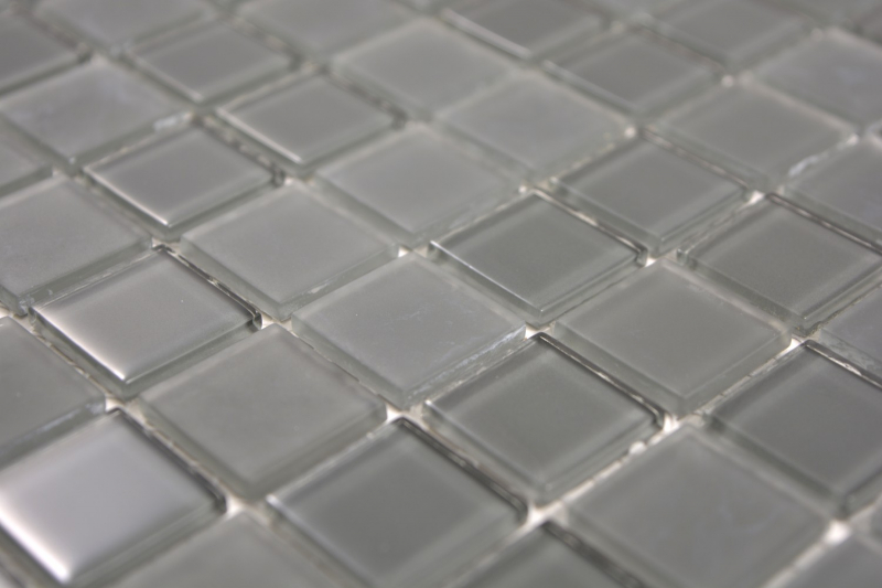 Mosaico de azulejos de vidrio mosaico antracita gris mate/brillante piscina mosaico piscina mosaico MOS63-2602