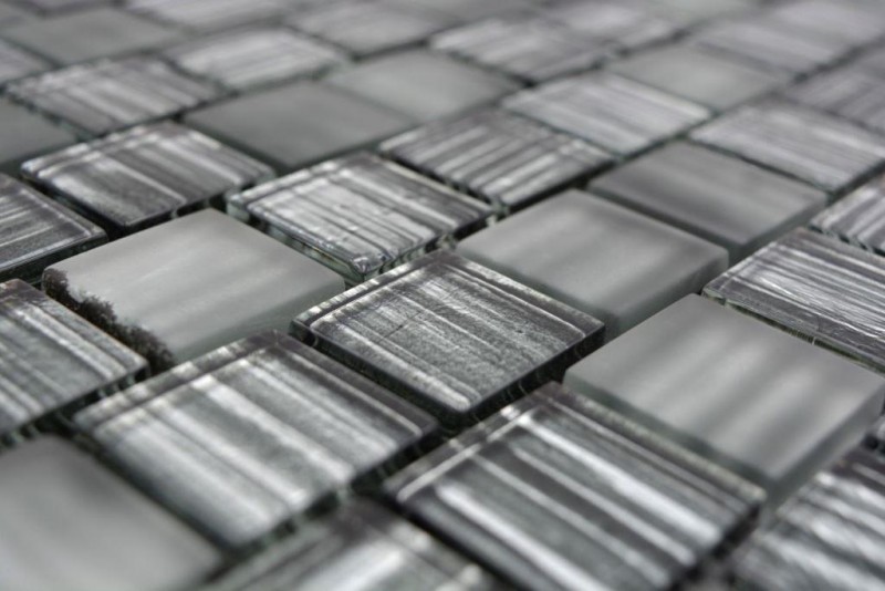 Mosaico mosaico de vidrio Cristal esmerilado vidrio negro claro mate esmerilado MOS78-CF81