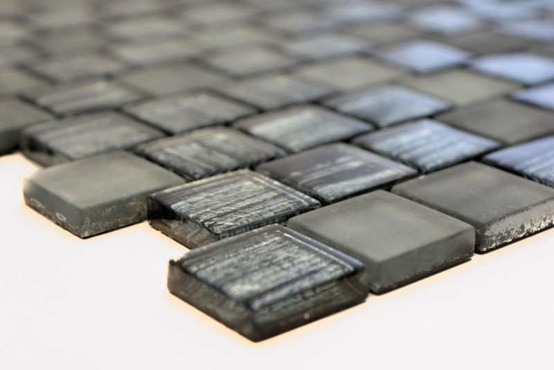 Mosaico mosaico de vidrio Cristal esmerilado vidrio negro claro mate esmerilado MOS78-CF81