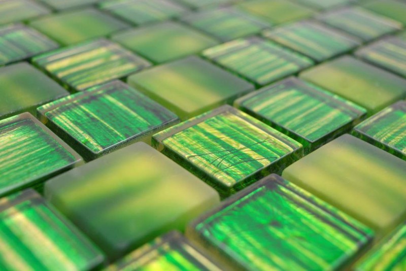 Mosaico mosaico de vidrio translúcido Cristal esmerilado verde claro mate esmerilado MOS78-CF83