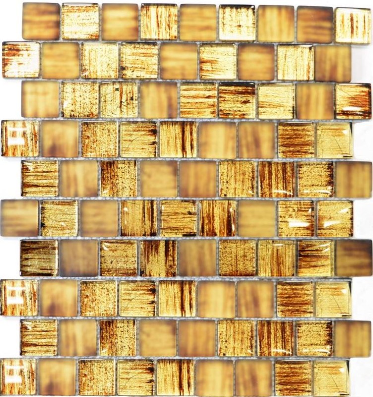 Mosaico de azulejos de vidrio mosaico Cristal esmerilado vidrio marrón claro mate esmerilado MOS78-CF85