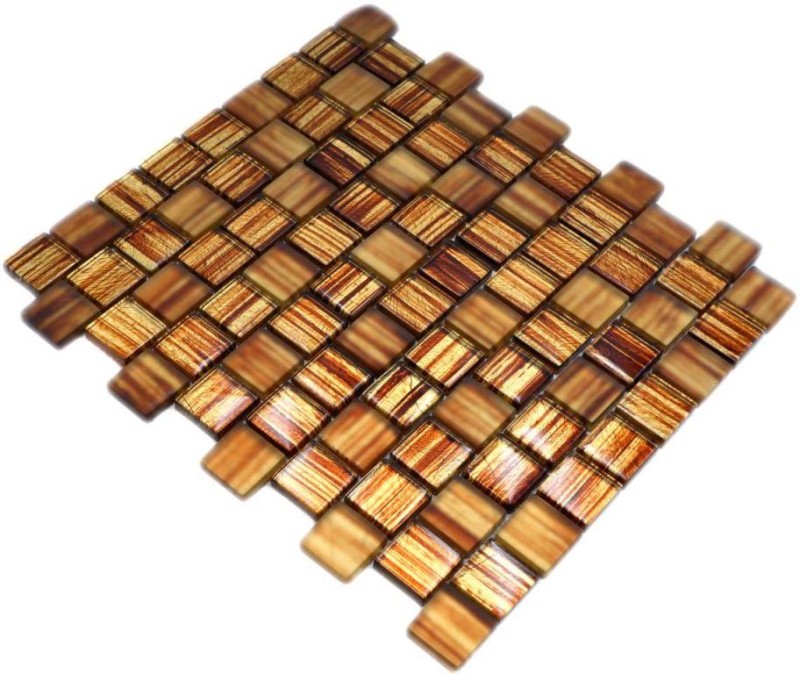 Mosaico de azulejos de vidrio mosaico Cristal esmerilado vidrio marrón claro mate esmerilado MOS78-CF85