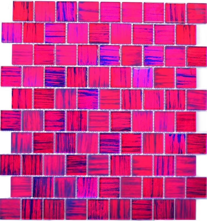 Mosaico de azulejos de vidrio mosaico Cristal esmerilado vidrio rosa claro mate esmerilado MOS78-CF87