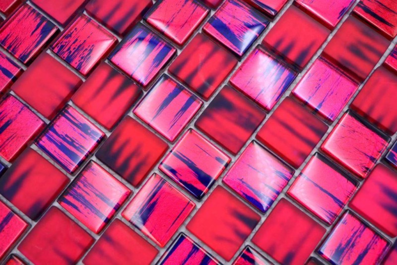 Mosaico de azulejos de vidrio mosaico Cristal esmerilado vidrio rosa claro mate esmerilado MOS78-CF87