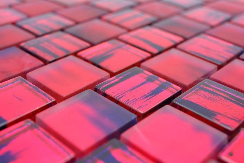Mosaico de azulejos de vidrio mosaico Cristal esmerilado vidrio rosa claro mate esmerilado MOS78-CF87