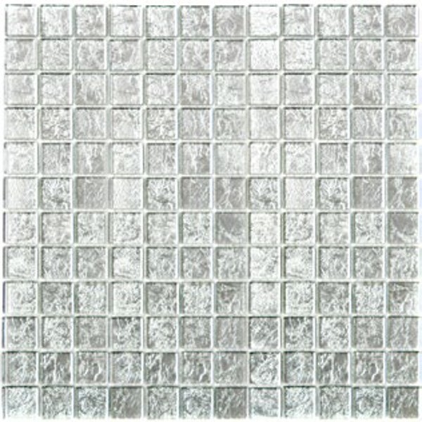 Mosaico de vidrio de plata mosaico de azulejos estructura de azulejos backsplash pared de la cocina MOS123-8SB16
