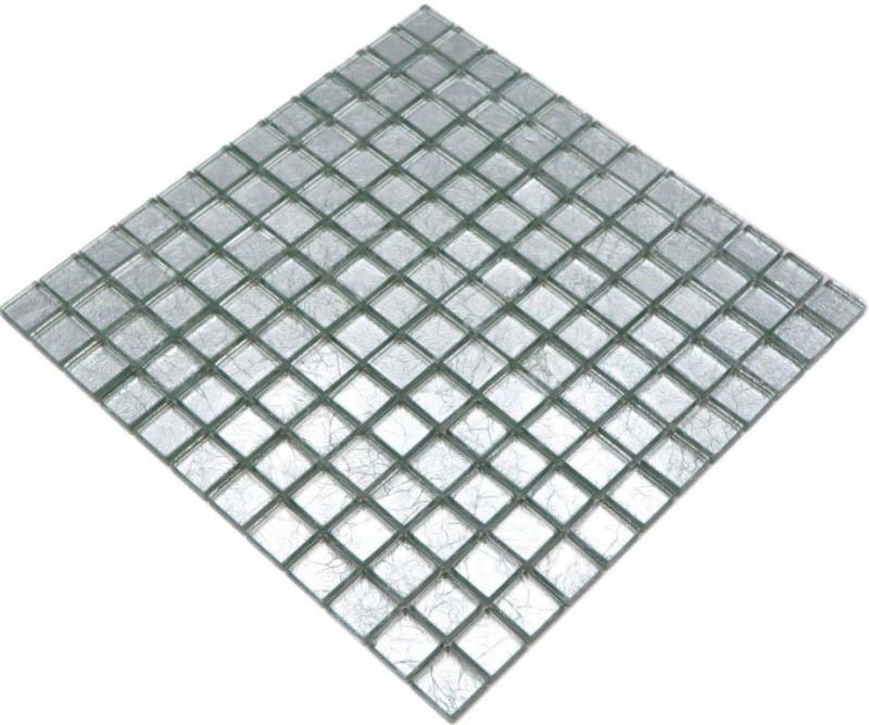 Mosaico de vidrio de plata mosaico de azulejos estructura de azulejos backsplash pared de la cocina MOS123-8SB16