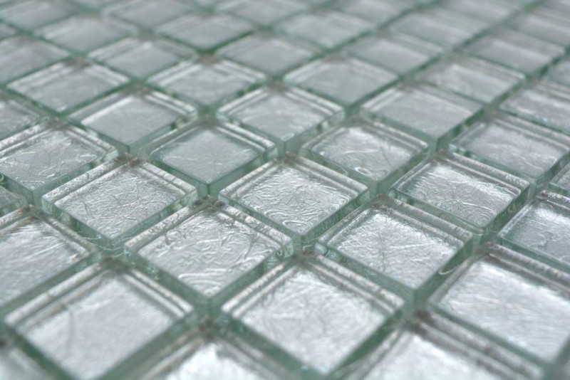 Mosaico de vidrio de plata mosaico de azulejos estructura de azulejos backsplash pared de la cocina MOS123-8SB16