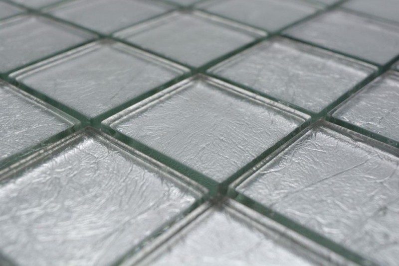 Mosaico de vidrio de plata mosaico de azulejos estructura de azulejos backsplash pared de la cocina MOS123-8SB26