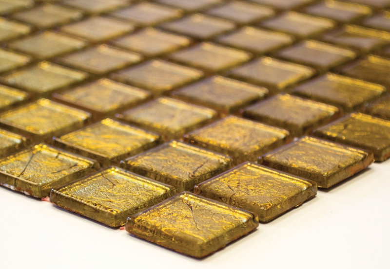 Mosaico de vidrio de oro mosaico de azulejos estructura de azulejos backsplash cocina ducha pared MOS120-0742