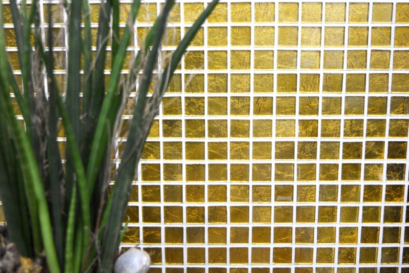Mosaico de vidrio de oro mosaico de azulejos estructura de azulejos backsplash cocina ducha pared MOS120-0742